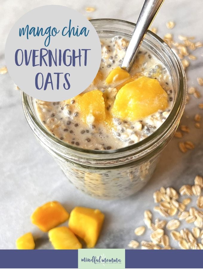 Mango Overnight Oats with Chia and Protein Powder