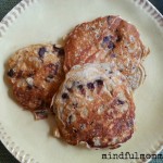 Oatmeal, cherry, chip pancakes via mindfulmomma.com